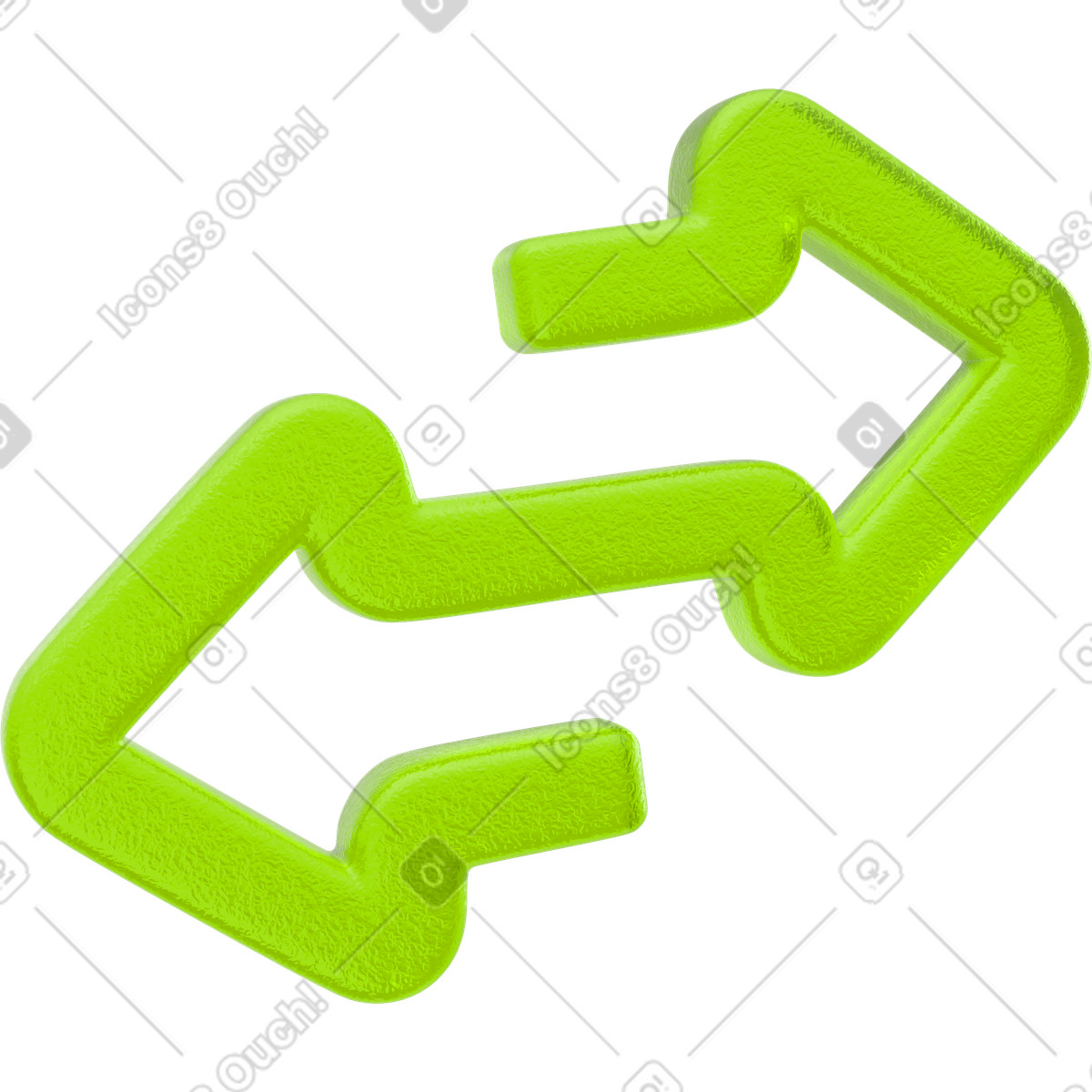 Green currency exchange arrows icon for money transfer illustration in 3D Enterprise style download in PNG, SVG