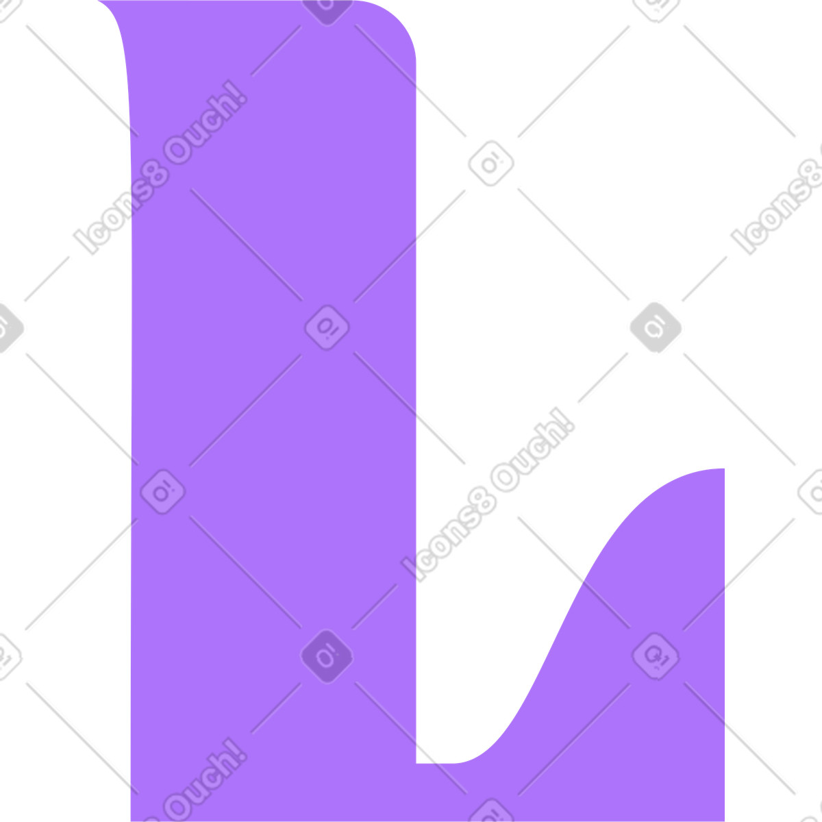Ilustración Letra l en estilo Florid a descargar en PNG y SVG