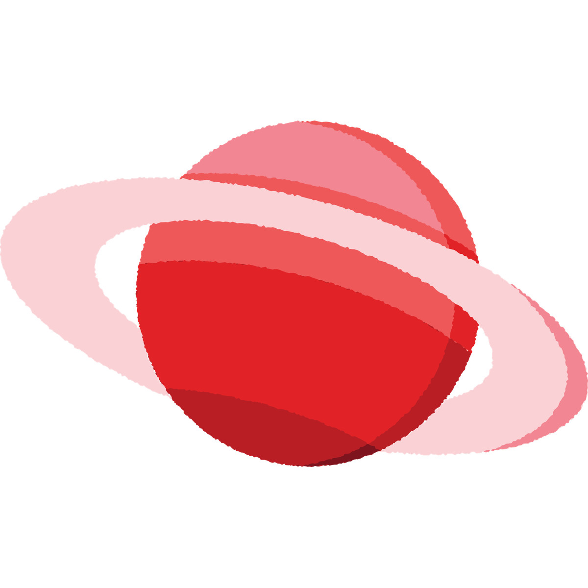 Saturn-Illustration im Cherry-Stil als Download in PNG, SVG