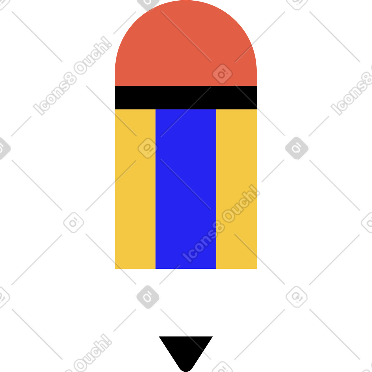 Illustration Crayon épais dans le style Flat à télécharger aux formats PNG, SVG