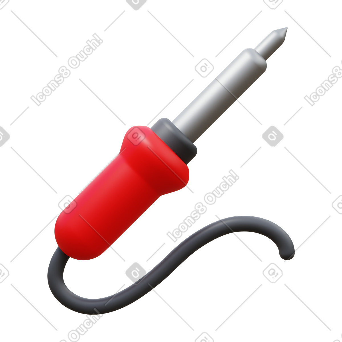 3D Fluency スタイルの Soldering iron のイラストをPNG、SVG形式でダウンロード