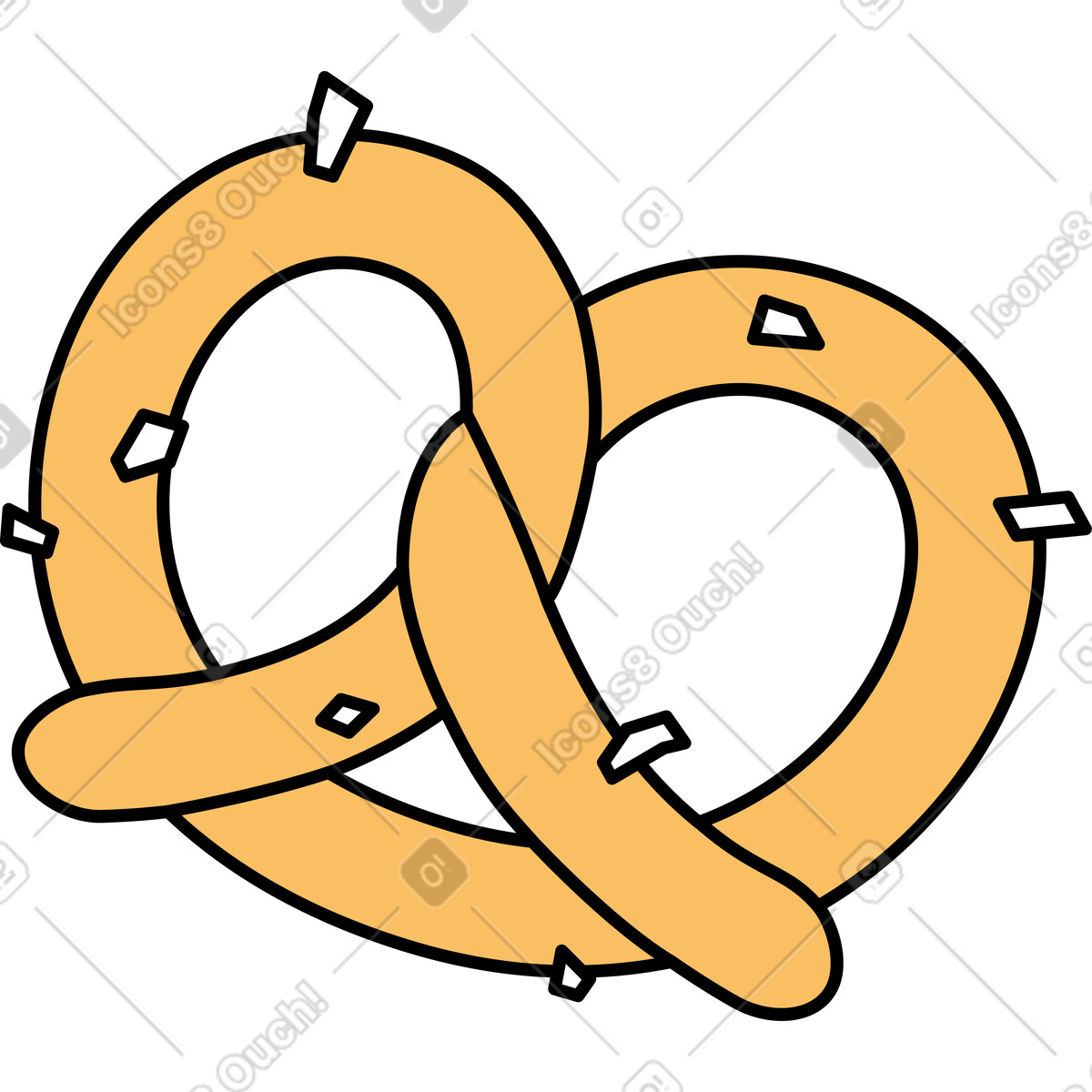 Illustration Bretzel dans le style Sitcom à télécharger aux formats PNG, SVG