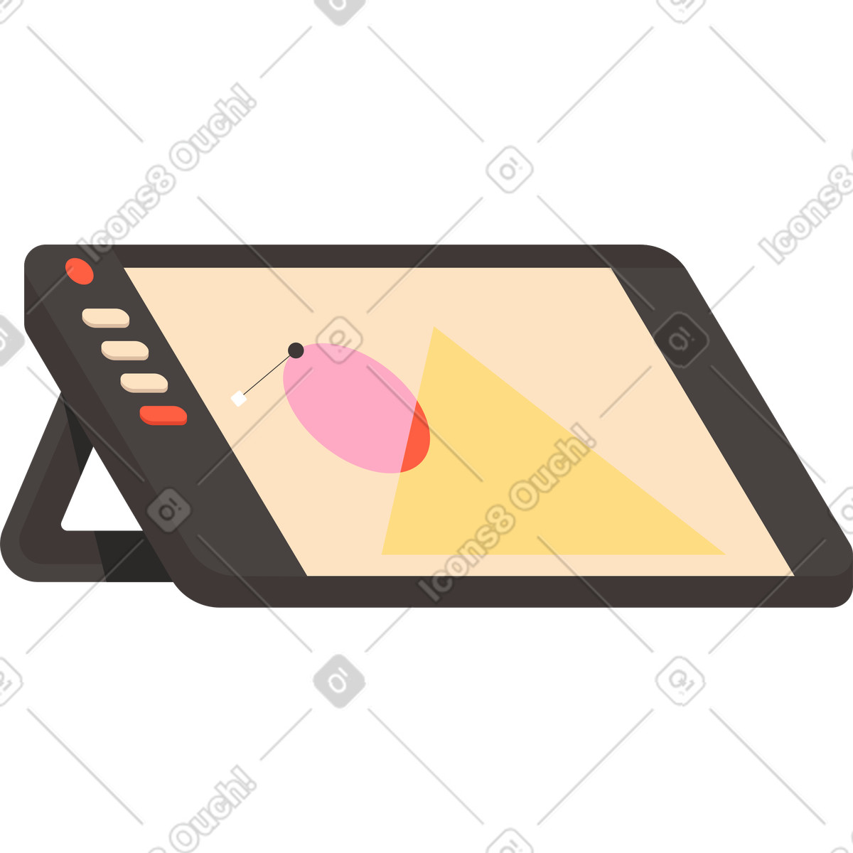 Ilustração de Tablet em no estilo Dizzy para baixar em PNG, SVG