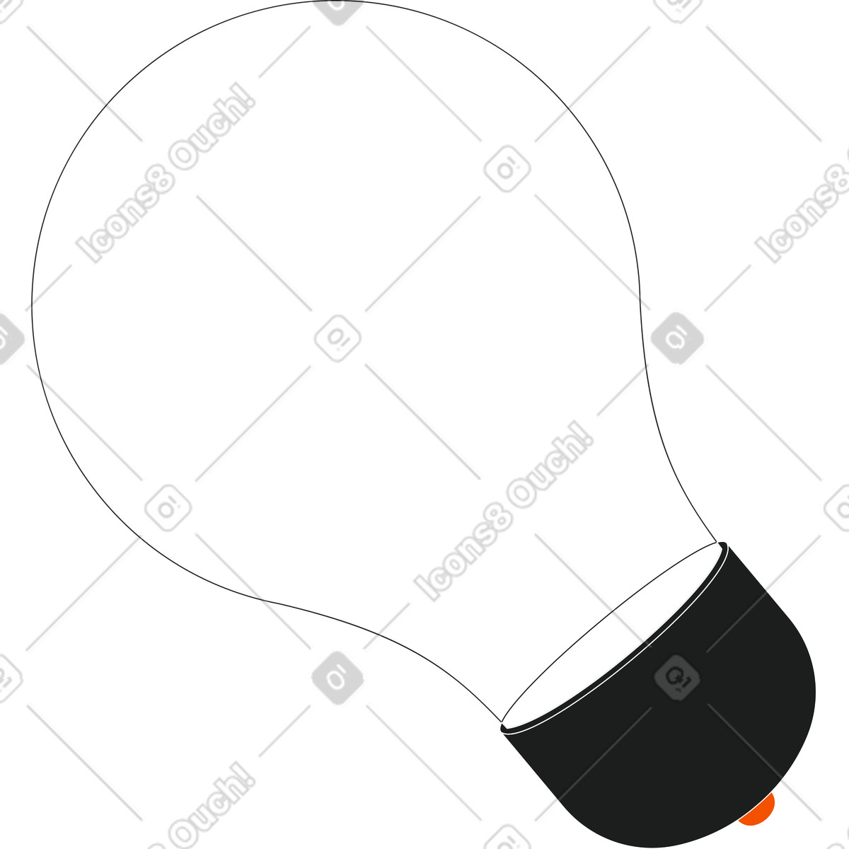 Lamp illustration in Strict style download in PNG, SVG