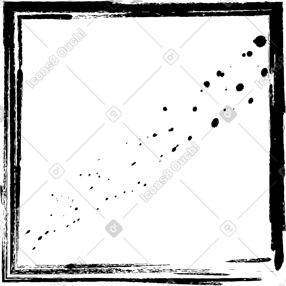 Black rectangle dust illustration in Twirl style download in PNG, SVG