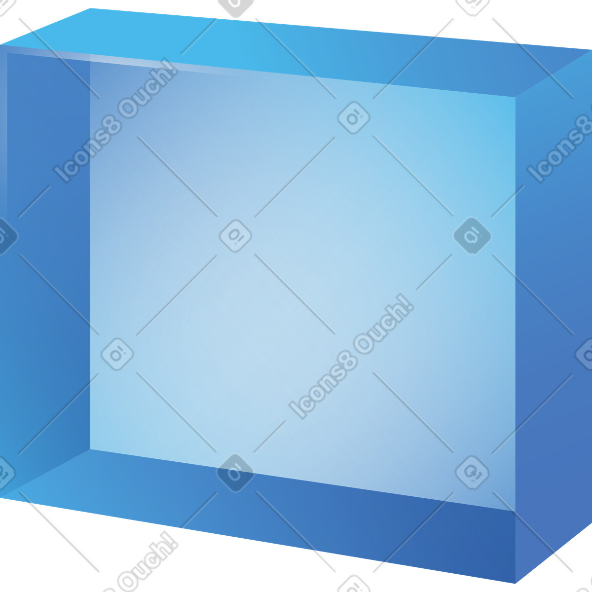 Illustration Verre carré rectangle dans le style Quantum à télécharger aux formats PNG, SVG