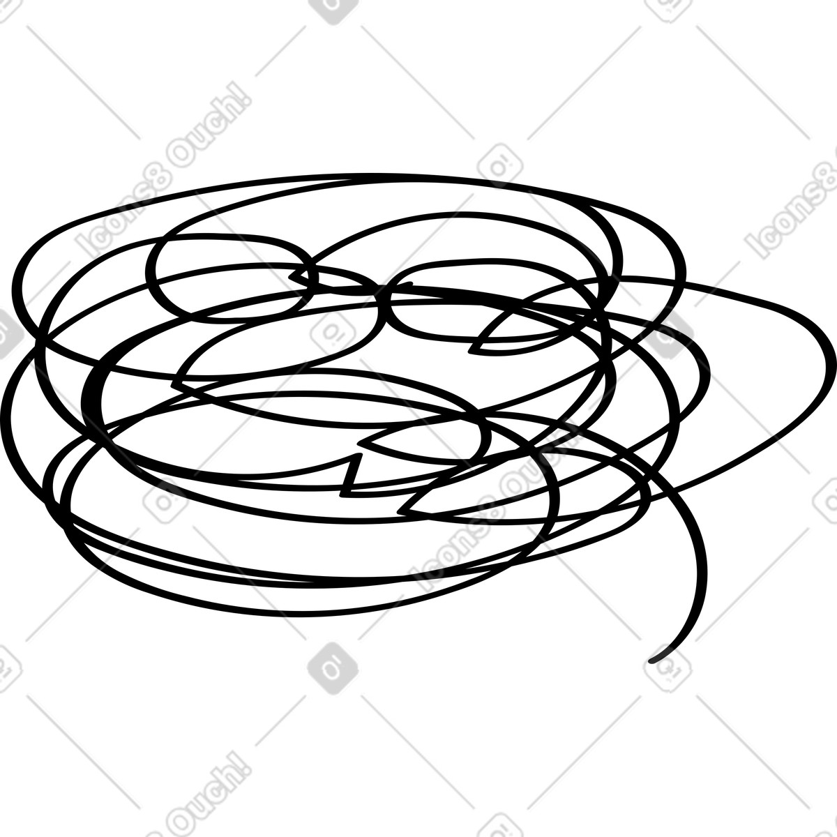 Lines illustration in Looney style download in PNG, SVG