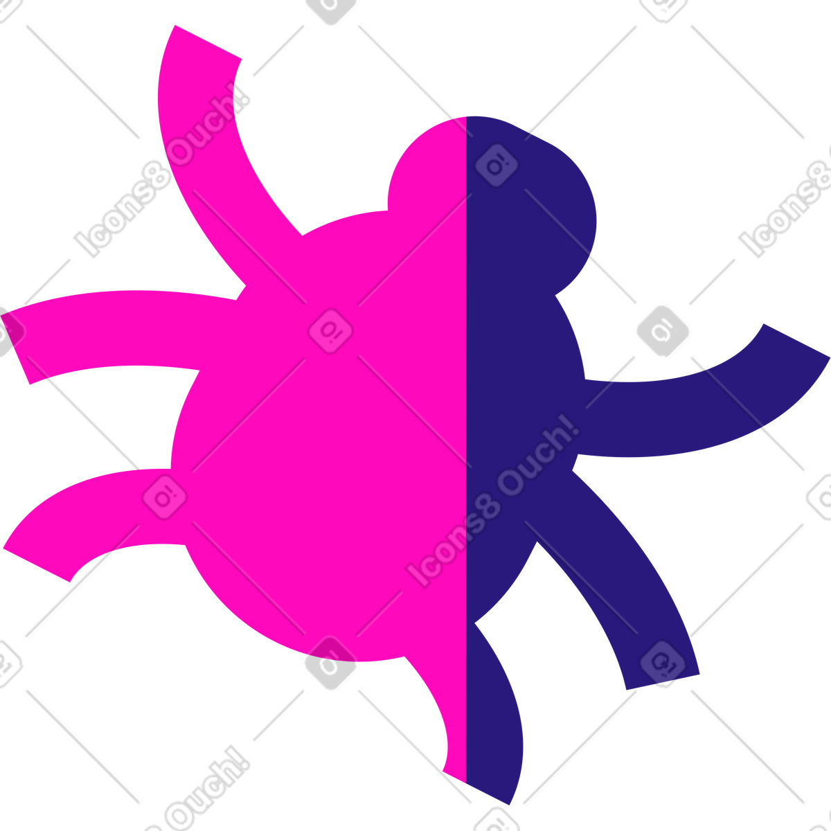 Bug illustration in Basic style download in PNG, SVG