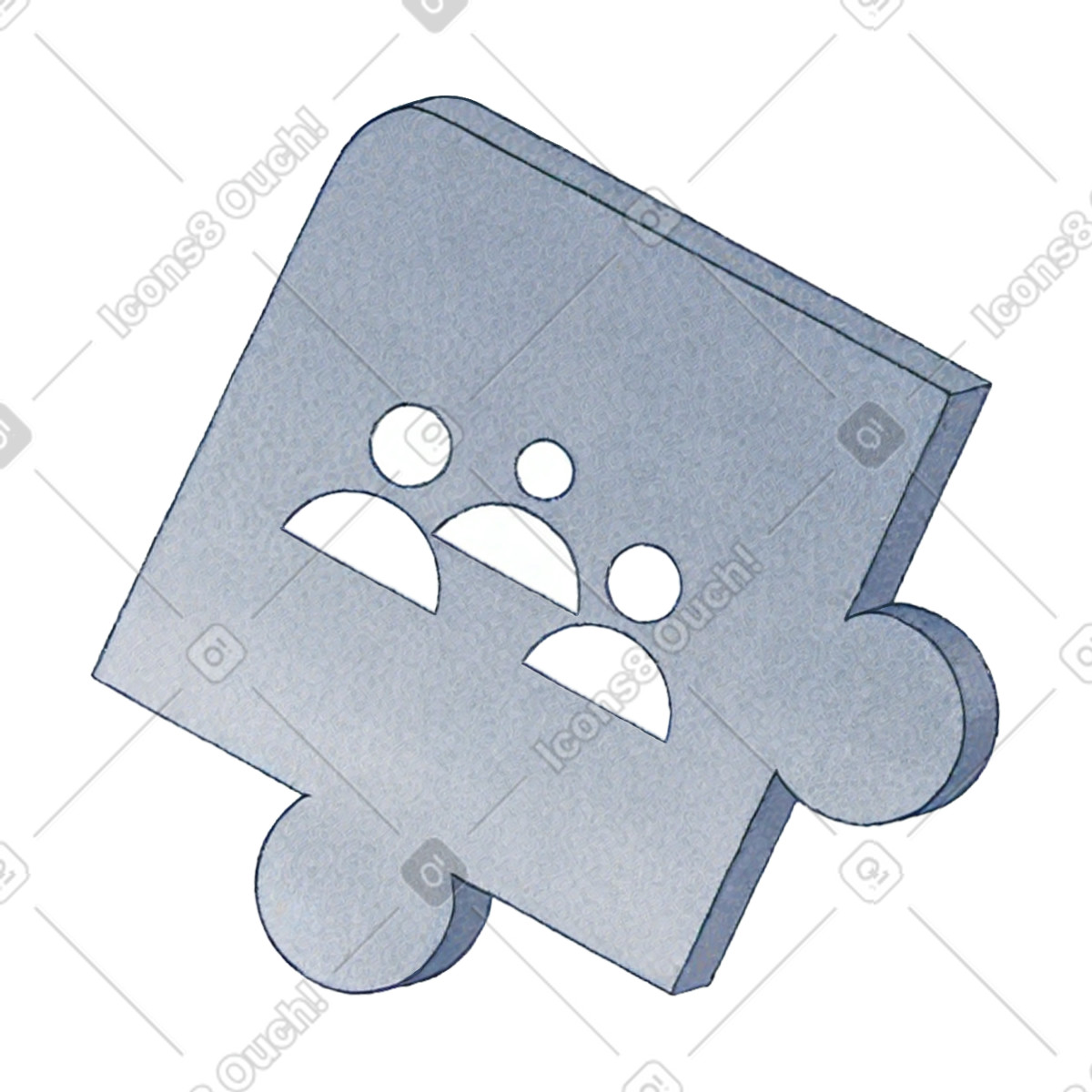 Teil des puzzles mit team-symbol-Illustration im Haze-Stil als Download in PNG, SVG