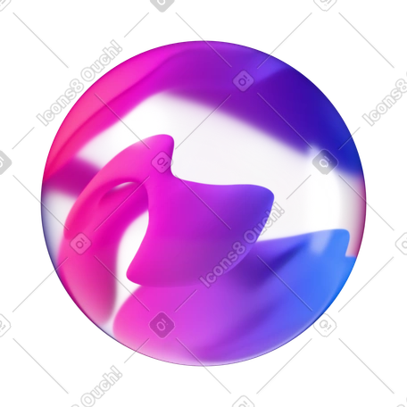 3D abstract colorful sphere animated illustration in GIF, Lottie (JSON), AE