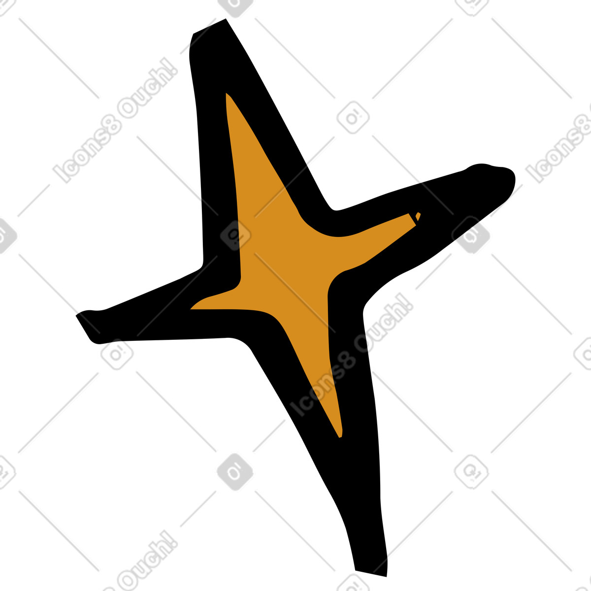 Shimmering starburst sparks clipart vector illustration with clear background