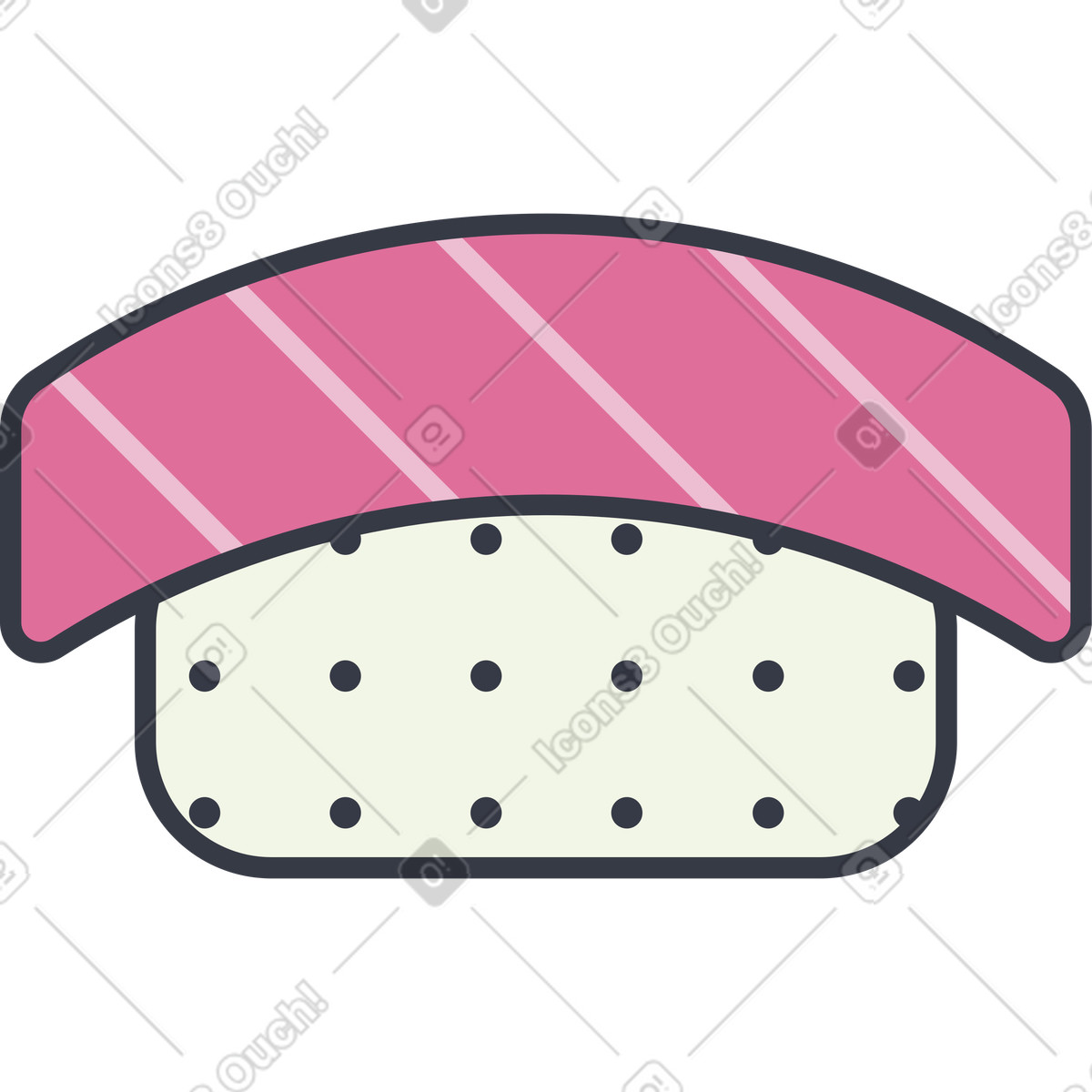 Ilustración Sushi en estilo Abstract a descargar en PNG y SVG