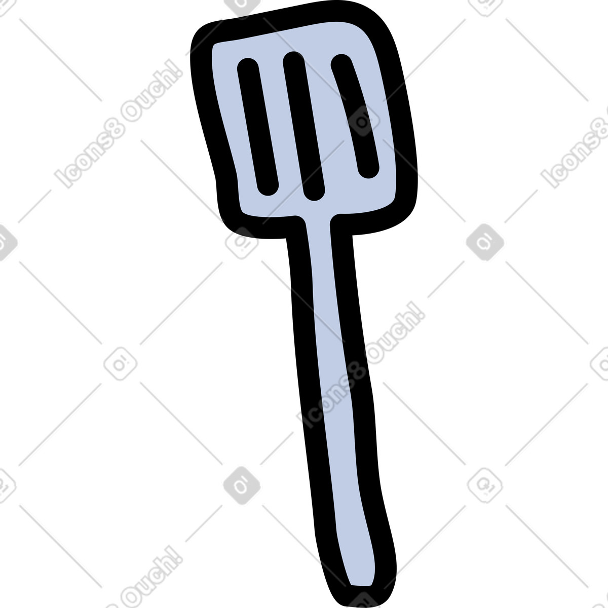 Ilustración Espátula en estilo Notes a descargar en PNG y SVG