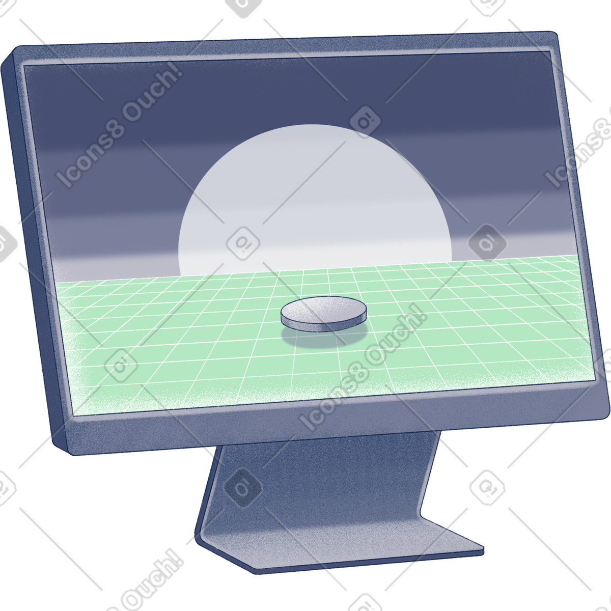 Ilustração de Computer with game em no estilo Haze para baixar em PNG, SVG