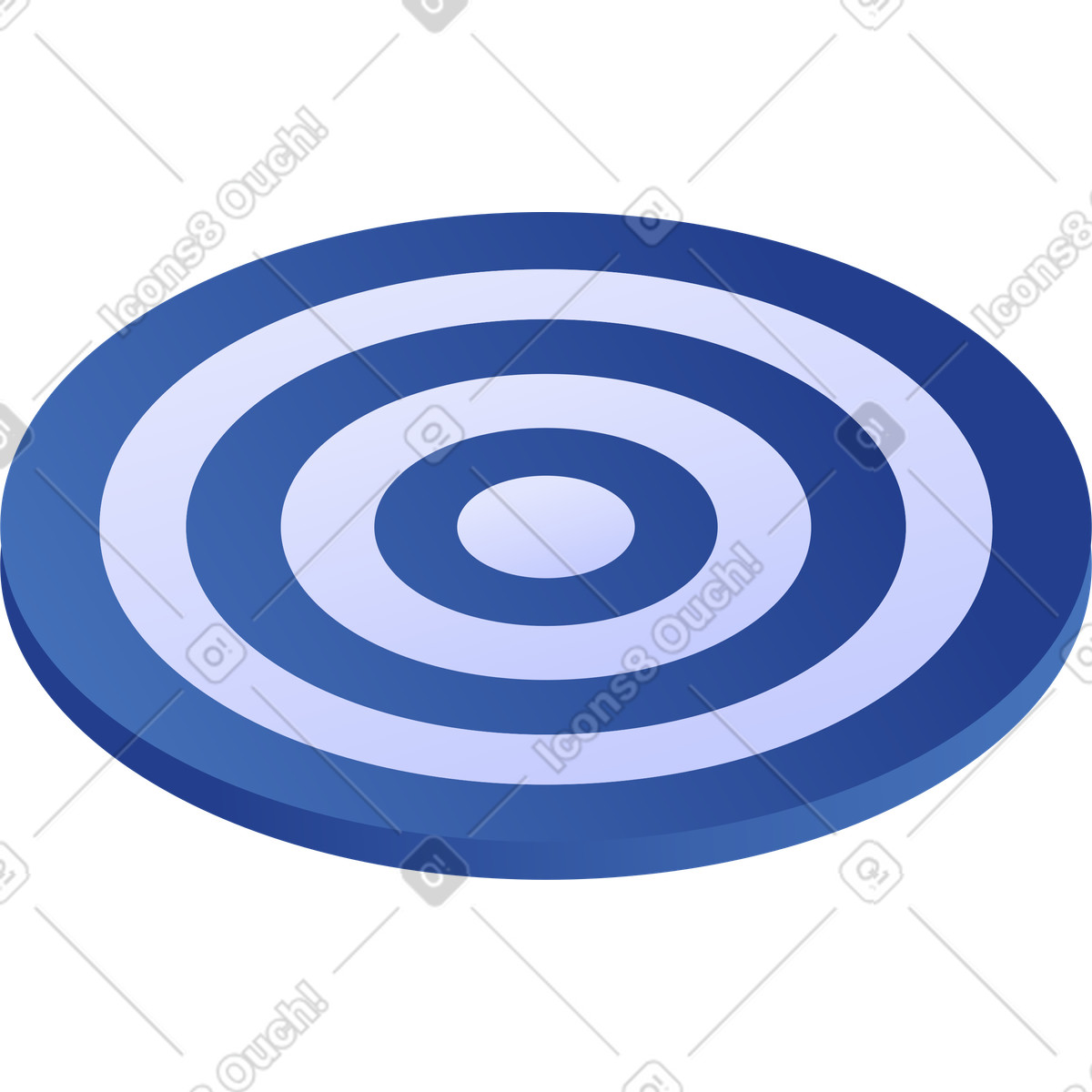Ilustração de Target bullseye symbol representing goal achievement and strategic business focus em no estilo Quantum para baixar em PNG, SVG