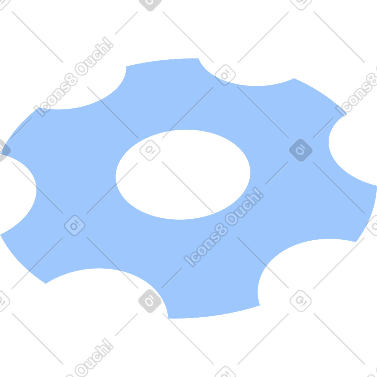 Ilustração de Ícone engrenagem em isometria no estilo Editorial para baixar PNG, SVG
