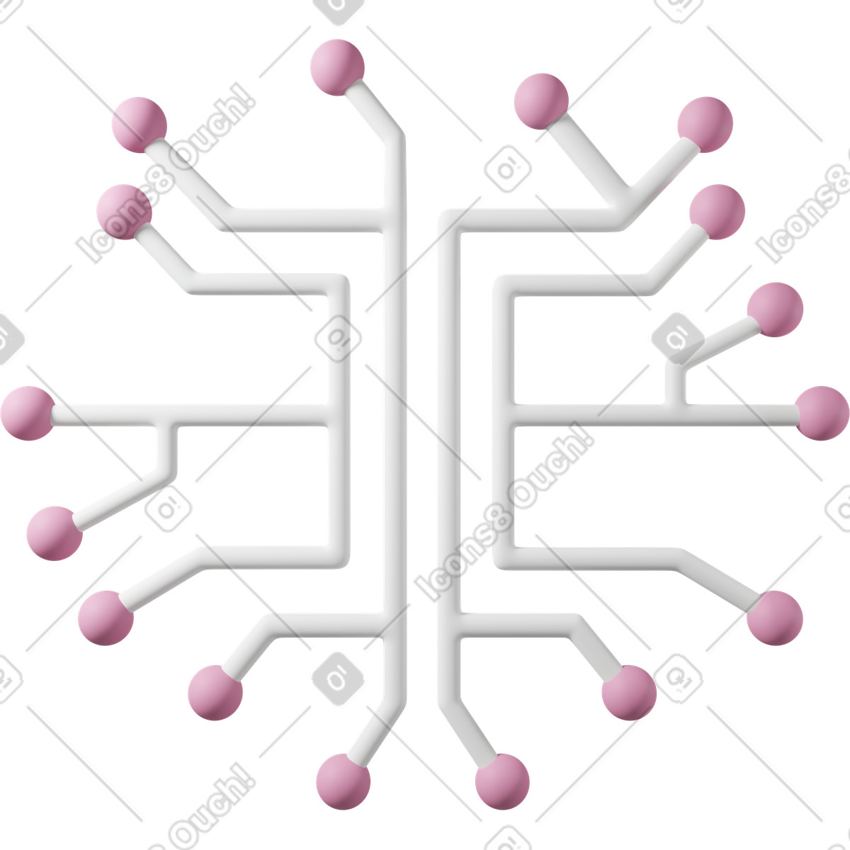 3D Casual life スタイルの Neural network のイラストをPNG、SVG形式でダウンロード