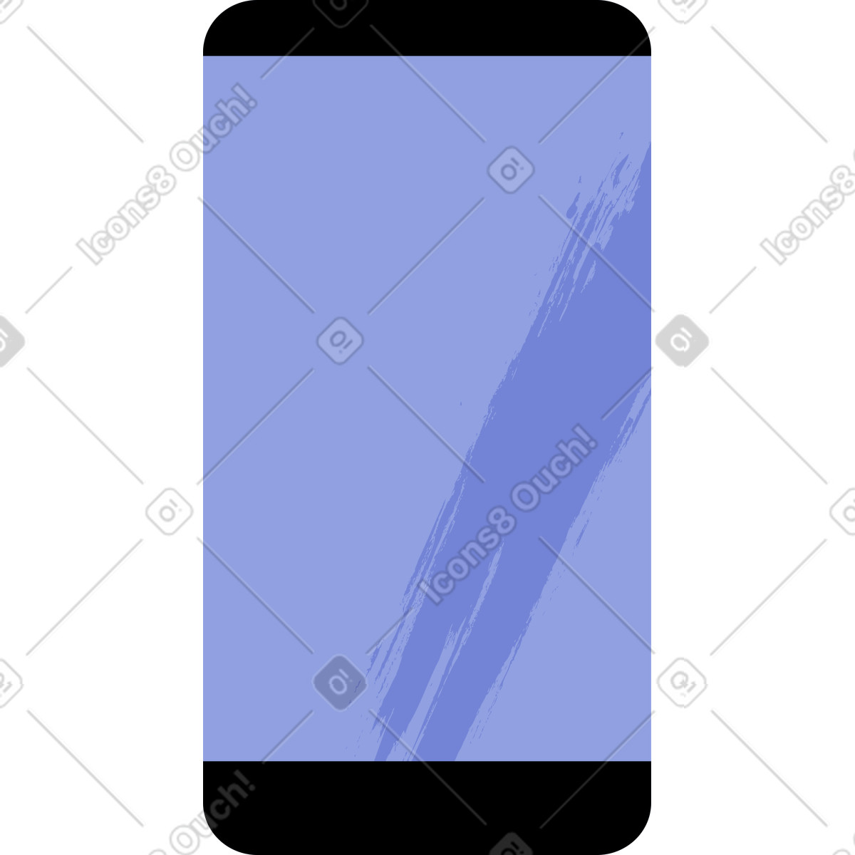 Juicy スタイルの 空白のブルースクリーンの小さな電話 のイラストをPNG、SVG形式でダウンロード