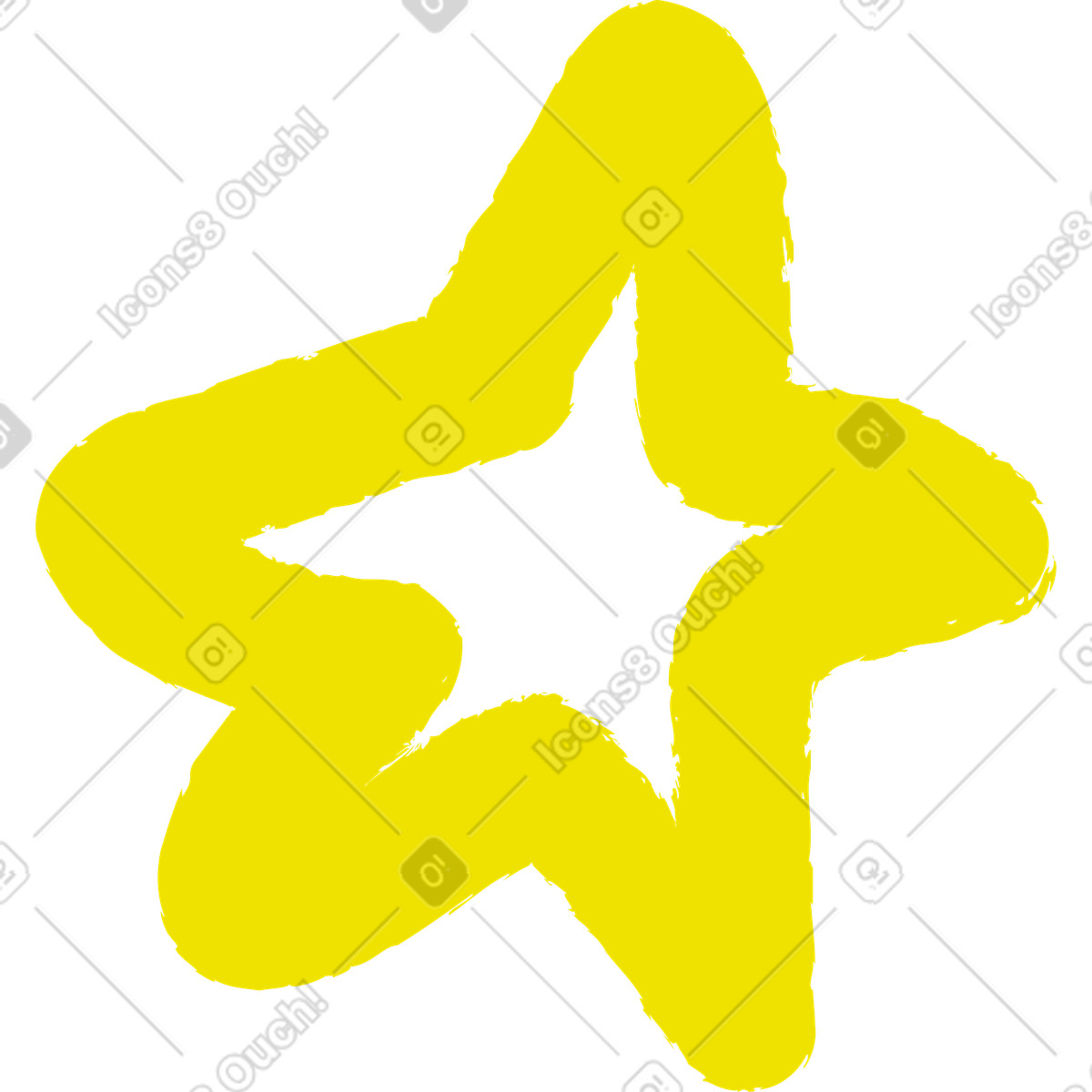 Seestern-Illustration im Lime-Stil als Download in PNG, SVG