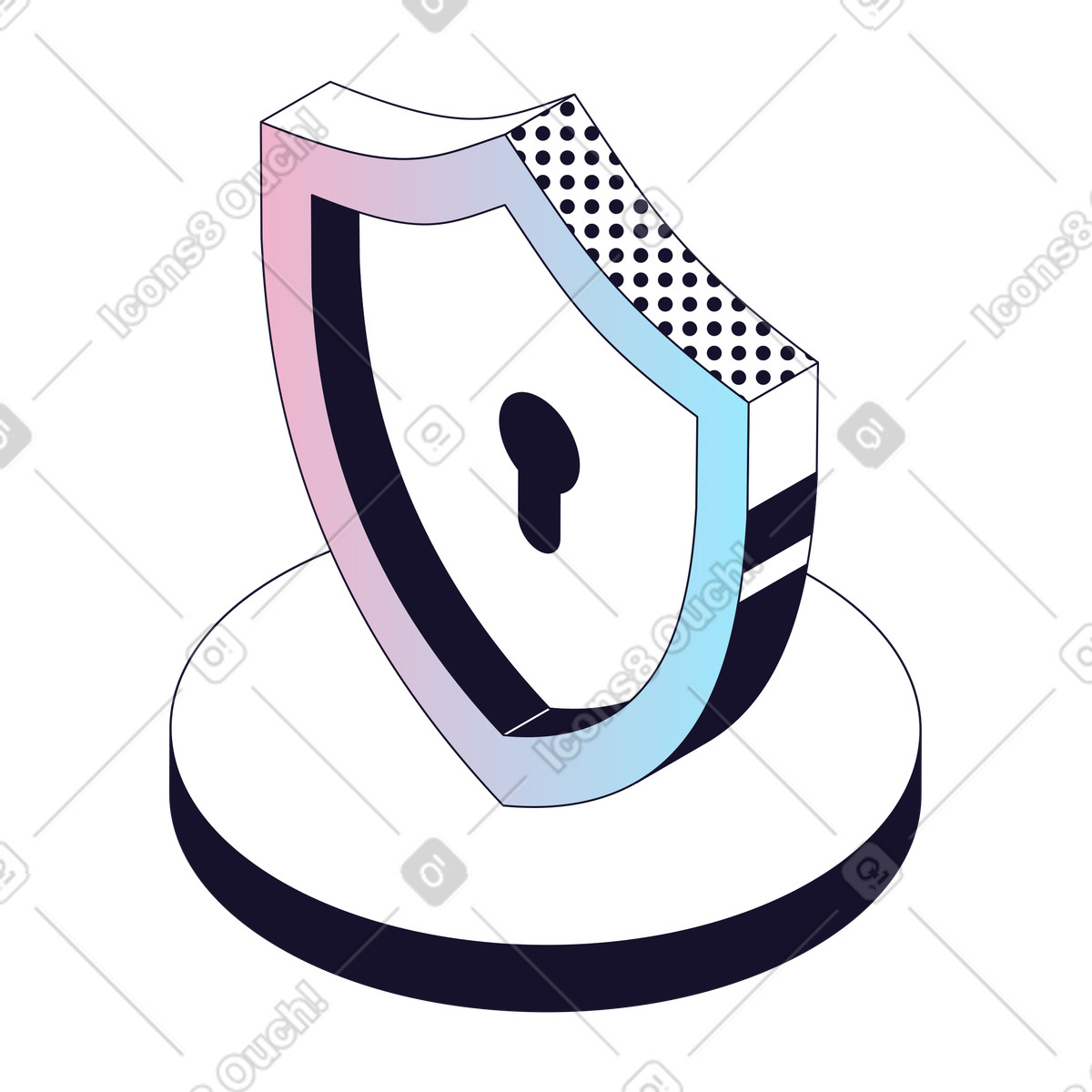 Access Control, Security Lock, Authentication System illustration in Node style download in PNG, SVG