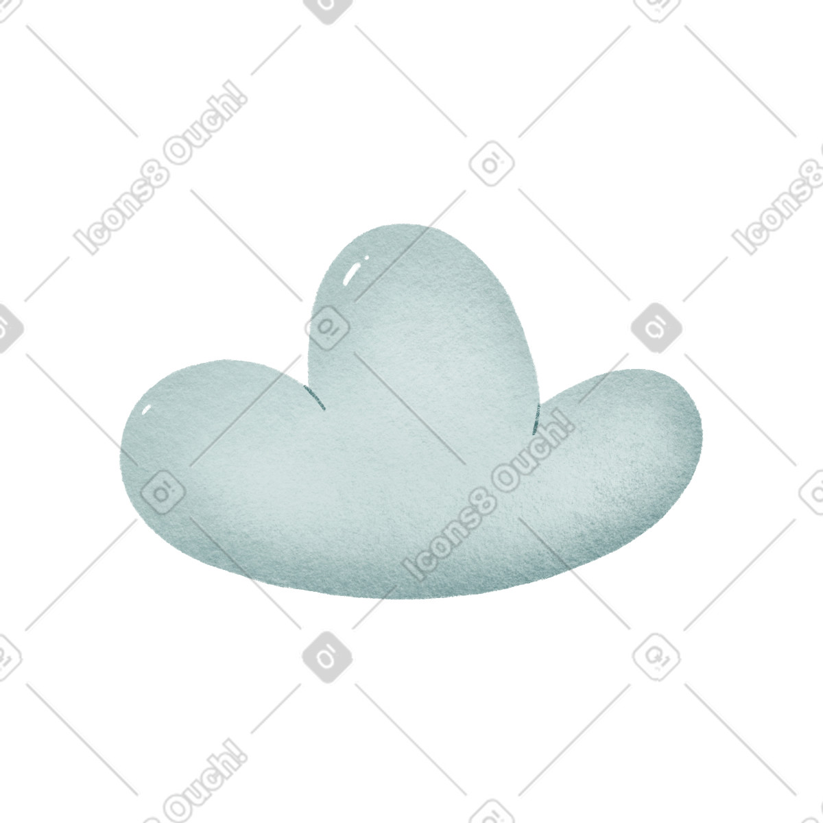 Cloud-Illustration im Woolly-Stil als Download in PNG, SVG
