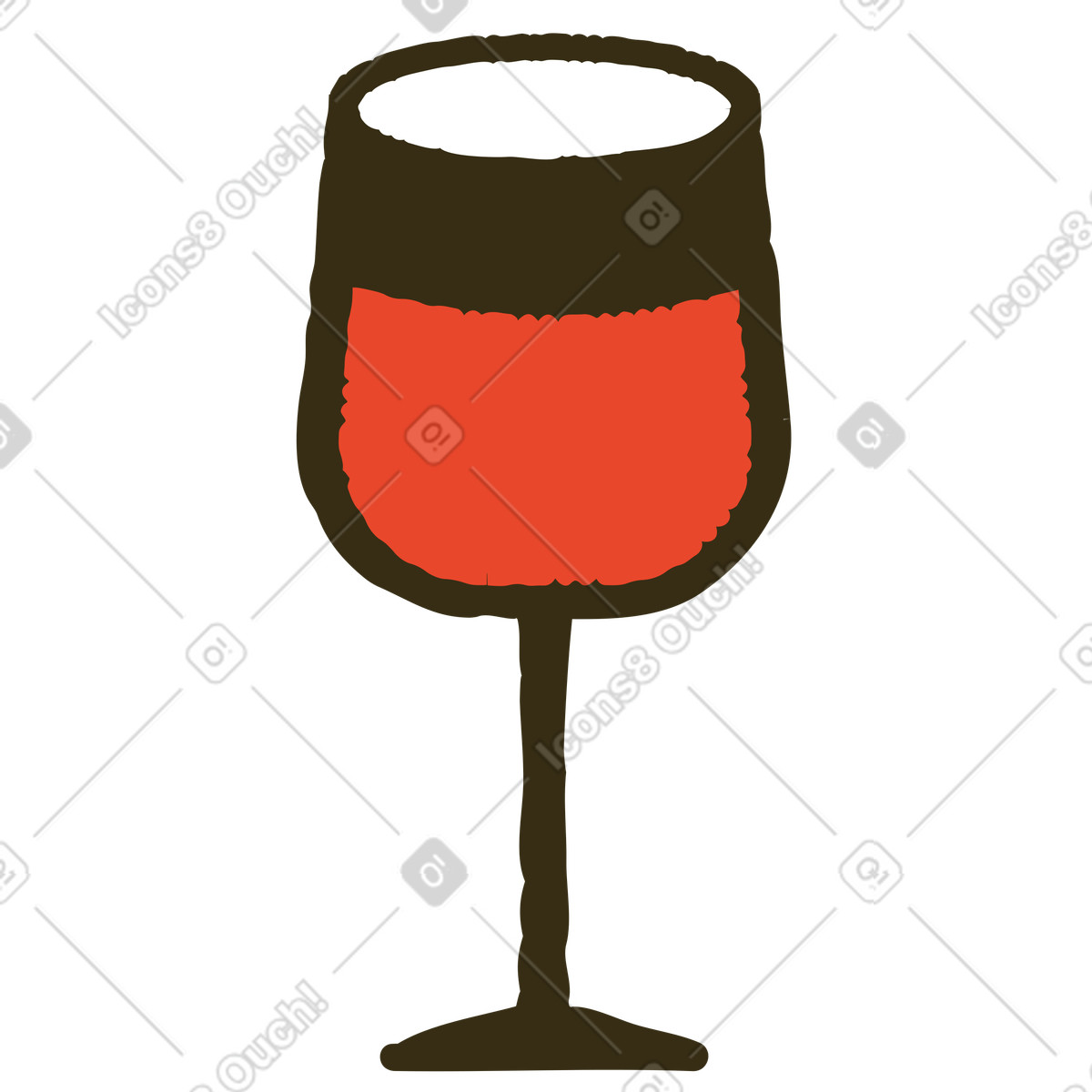Ilustração de Wine glass em no estilo Bermuda para baixar em PNG, SVG
