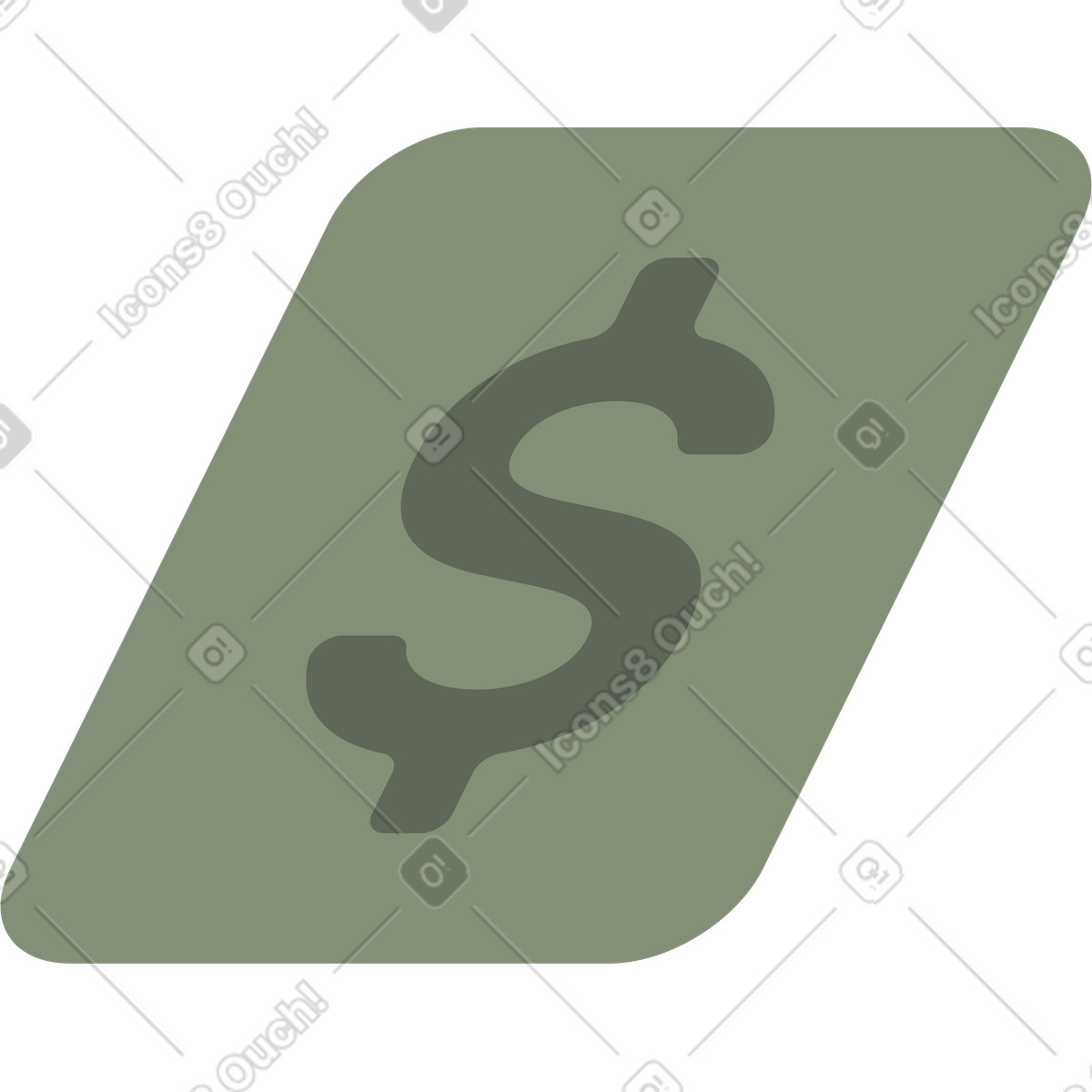 Dollar-symbol-Illustration im Coworking-Stil als Download in PNG, SVG