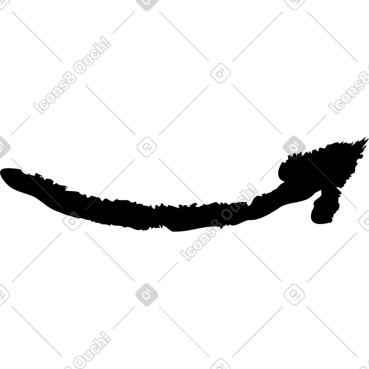 Ilustración Flecha curva en estilo Twirl a descargar en PNG y SVG