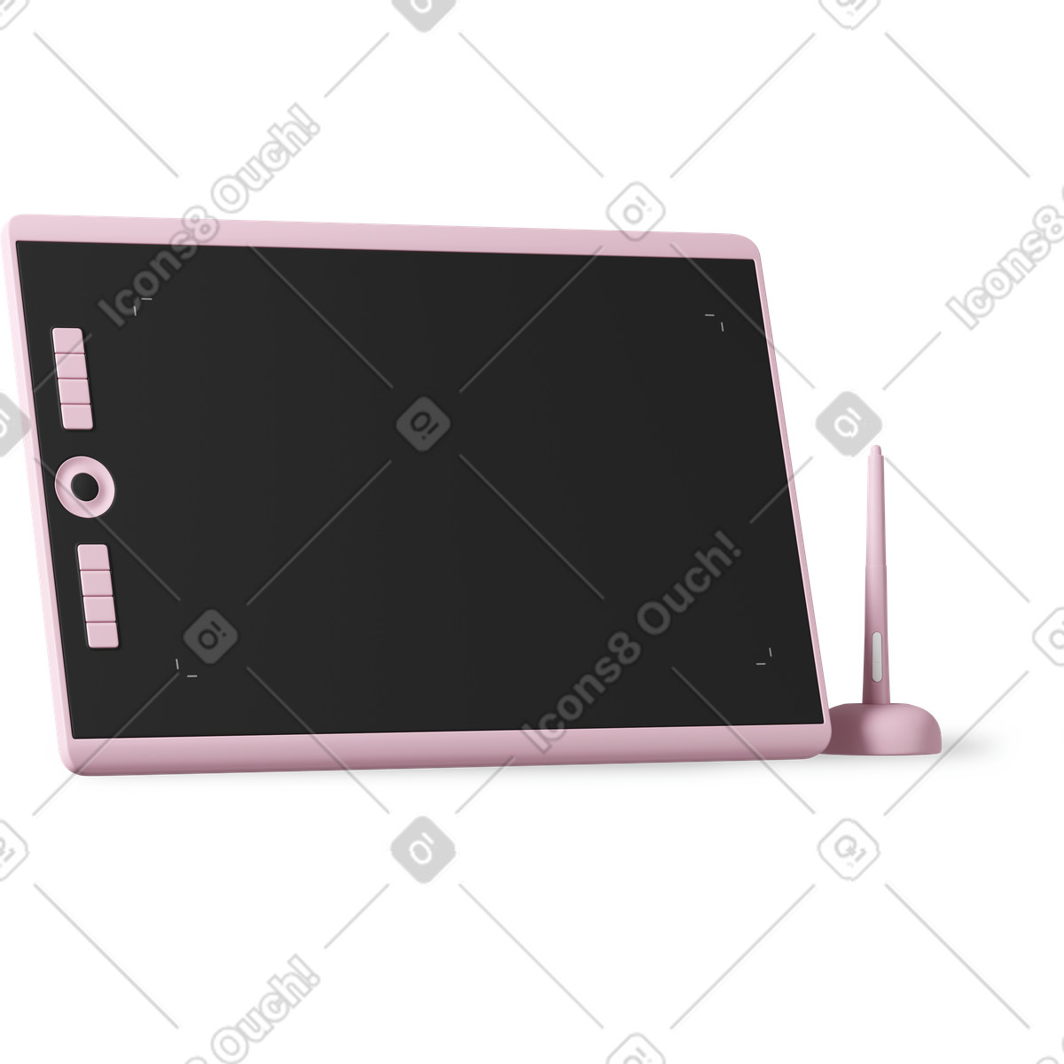 3D Casual life スタイルの Tablet のイラストをPNG、SVG形式でダウンロード