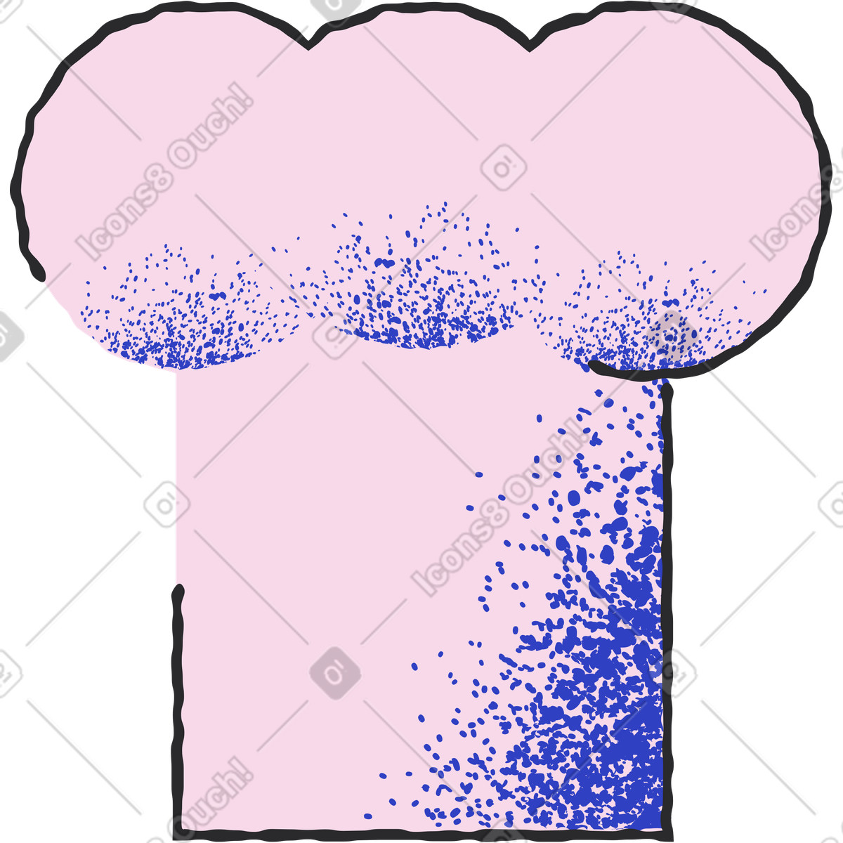 Kochhut-Illustration im Pablo-Stil als Download in PNG, SVG