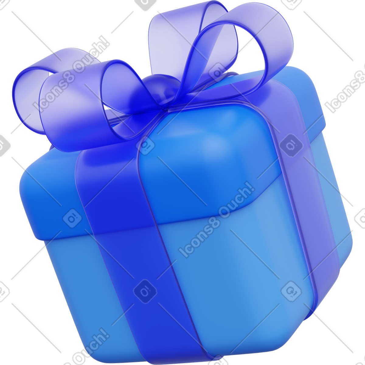 Ilustração de Presente natal com fita decorativa em no estilo 3D Playful para baixar em PNG, SVG