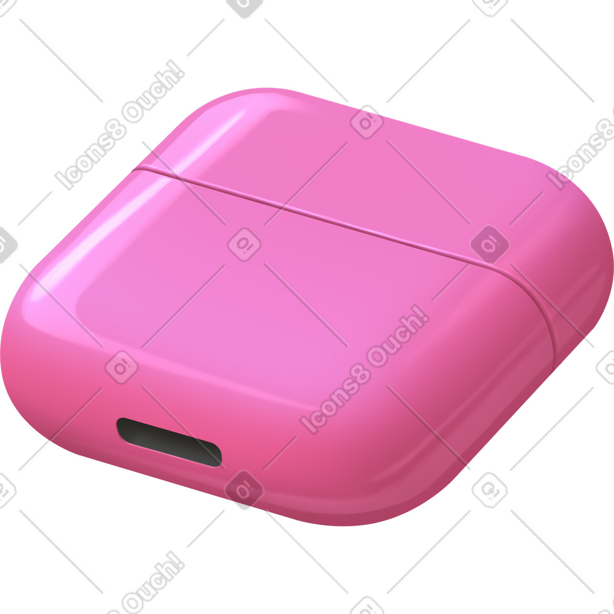 Earbuds case illustration in Props style download in PNG, SVG
