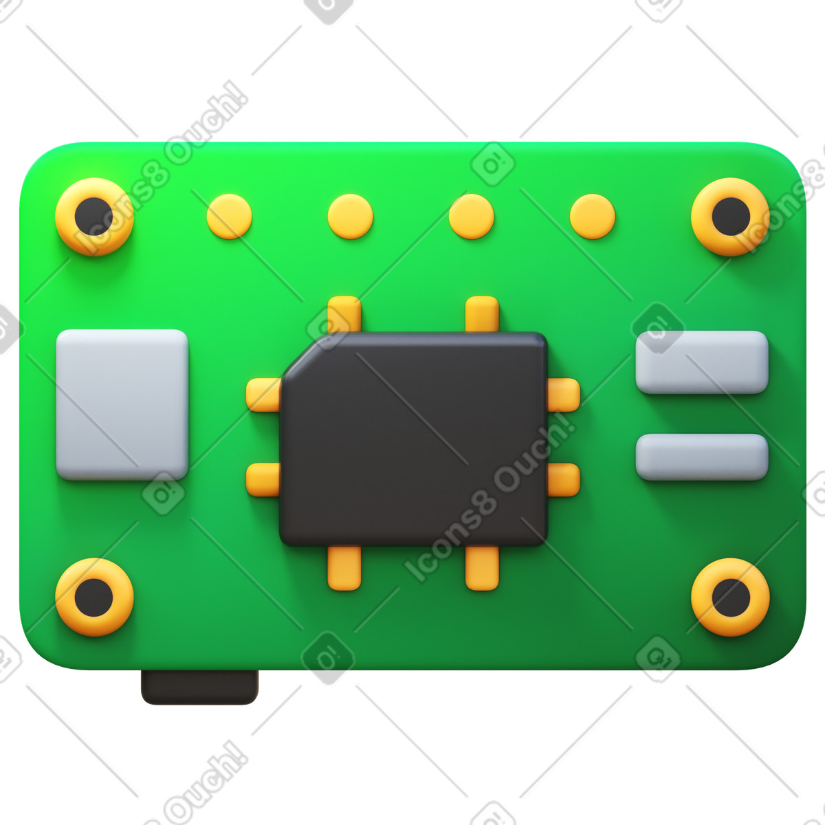 Ilustração de Framboesa pi zero em no estilo 3D Fluency para baixar em PNG, SVG