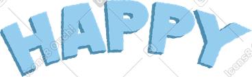 Easter happy word PNG, SVG