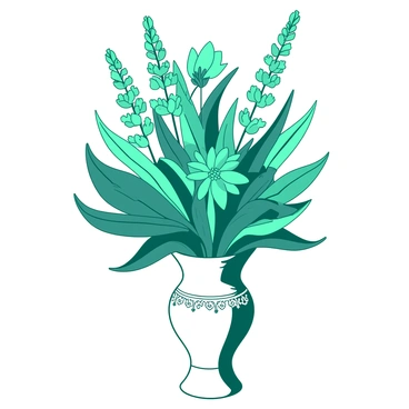 An elegant arrangement of green flowers in a decorative vase