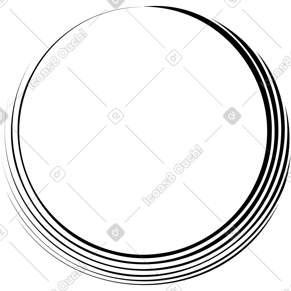 Round scroll illustration in Twirl style download in PNG, SVG