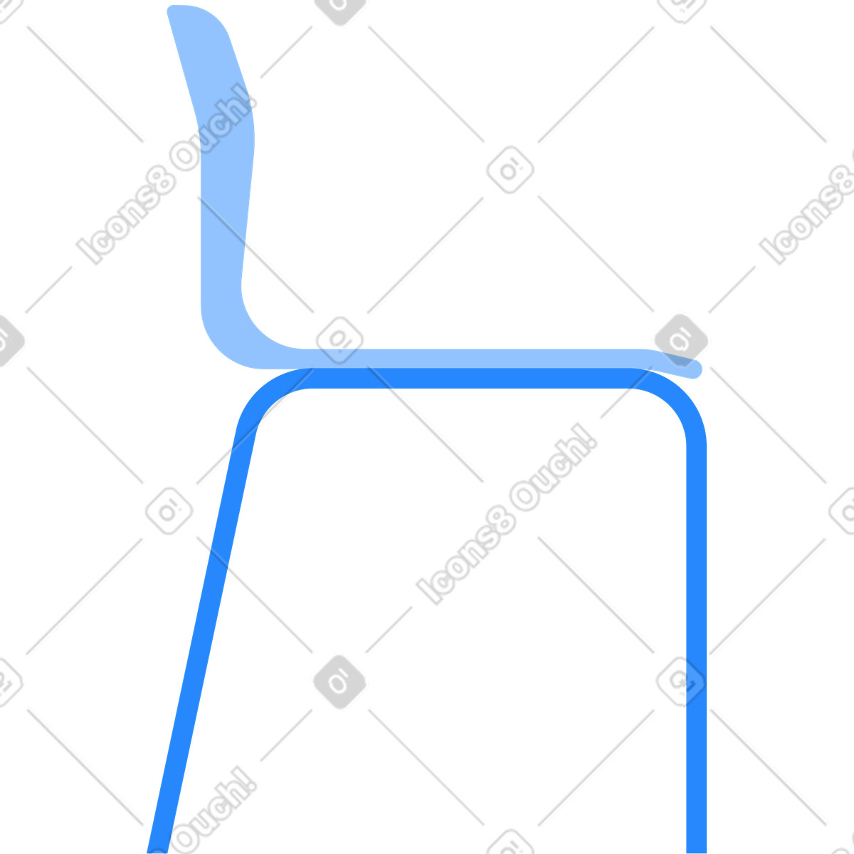 Stuhl-Illustration im Urban-Stil als Download in PNG, SVG