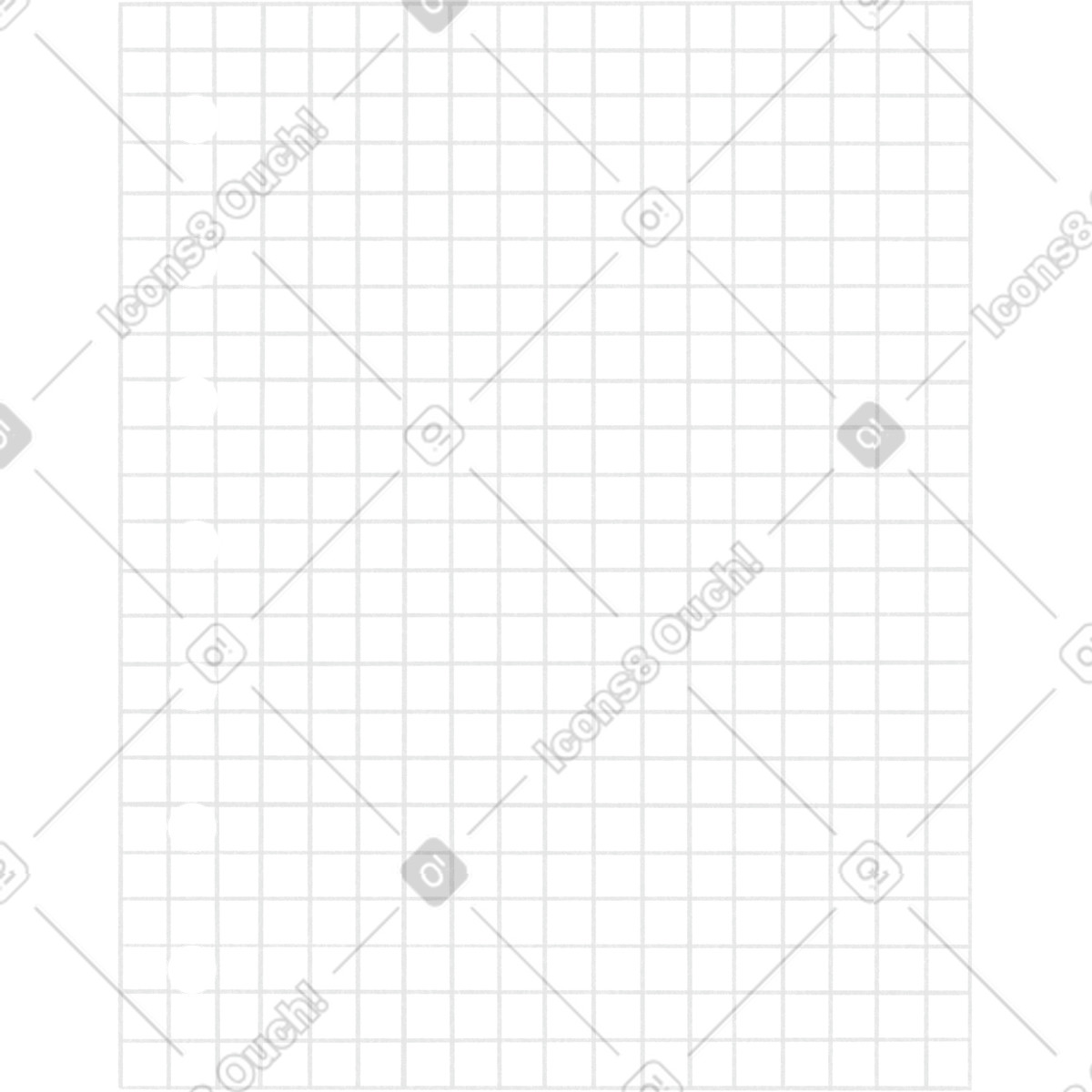 Checkered sheet of paper illustration in Print style download in PNG, SVG