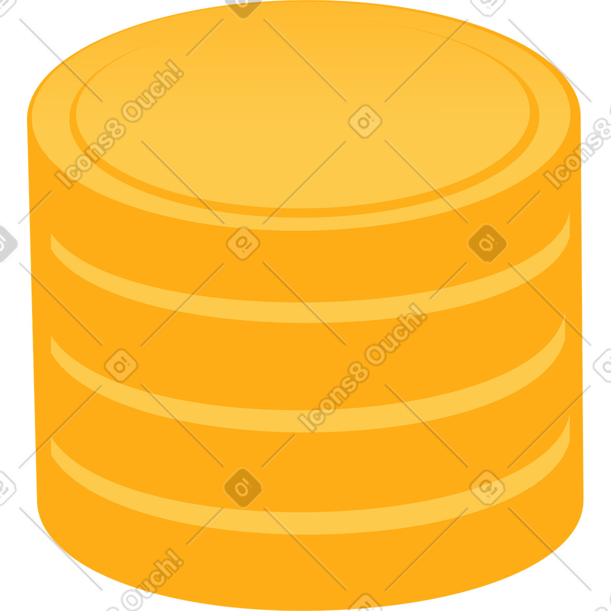 Ilustração de Pilha moedas ouro em no estilo Lagom para baixar em PNG, SVG