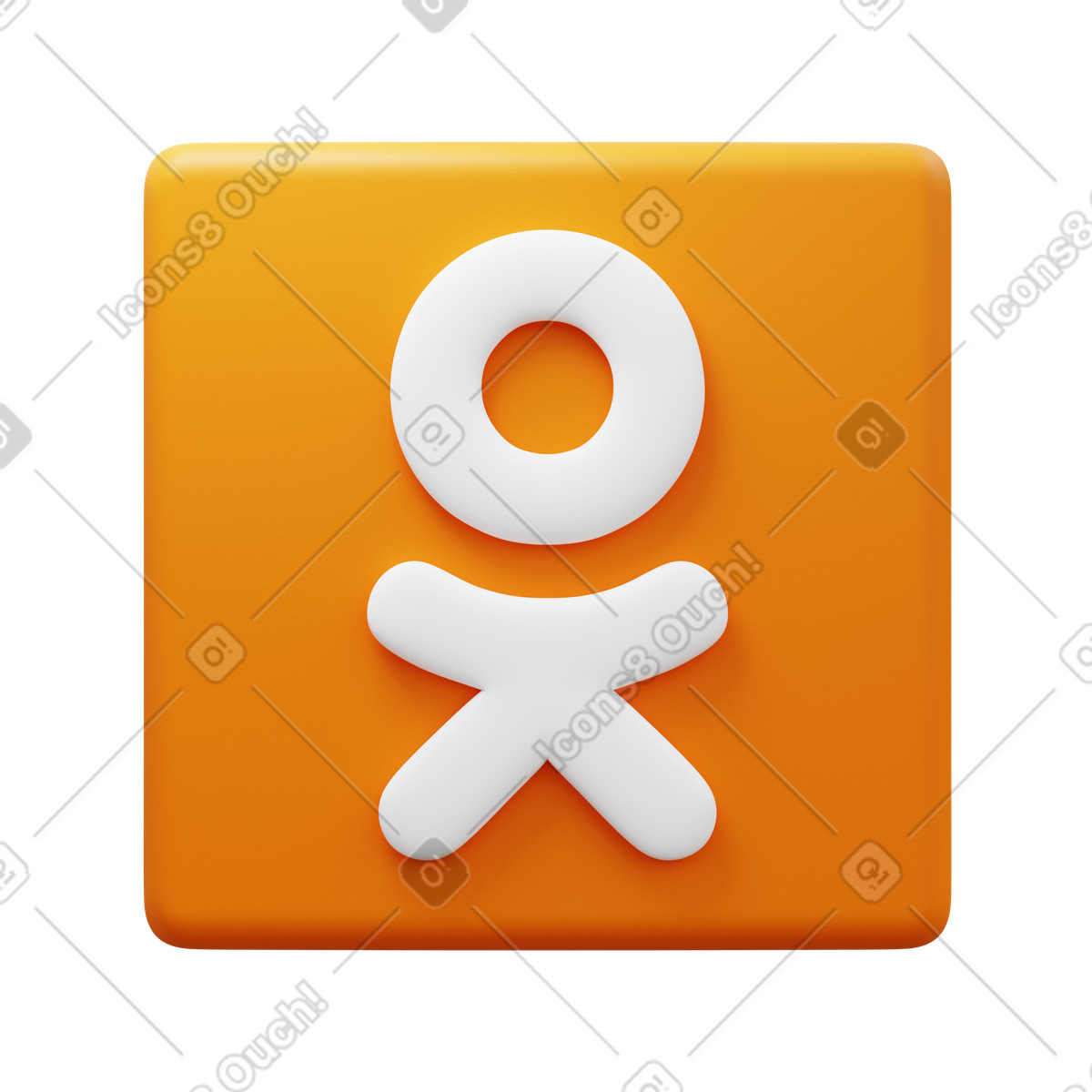 Ilustração de Odnoklassniki em no estilo 3D Fluency para baixar em PNG, SVG
