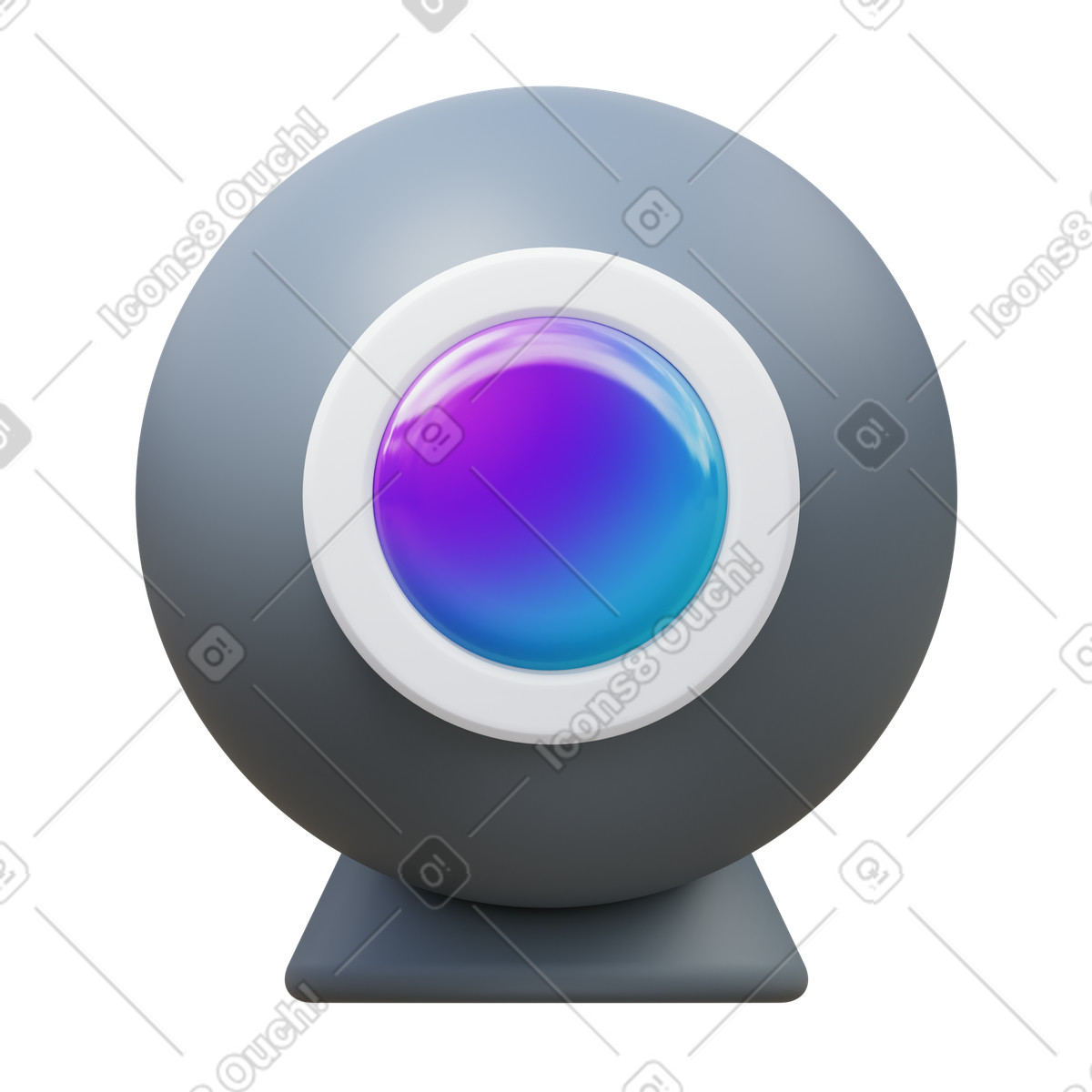 Webcam illustrazione in stile 3D Fluency scarica in PNG, SVG