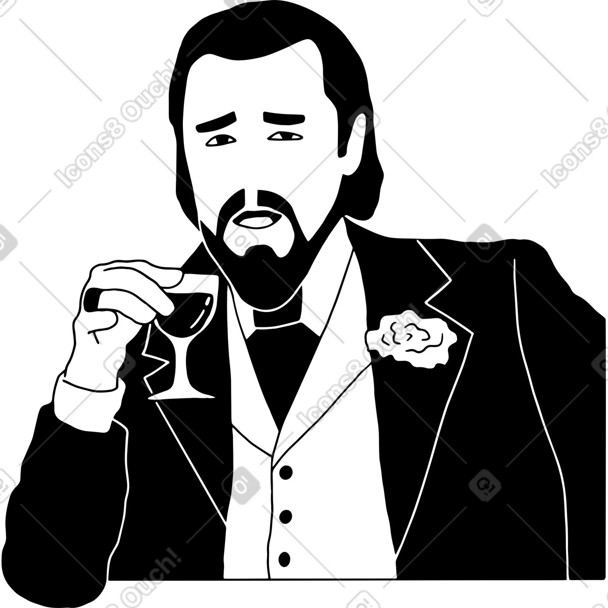 Sarcastic guy illustration in Dudes style download in PNG, SVG