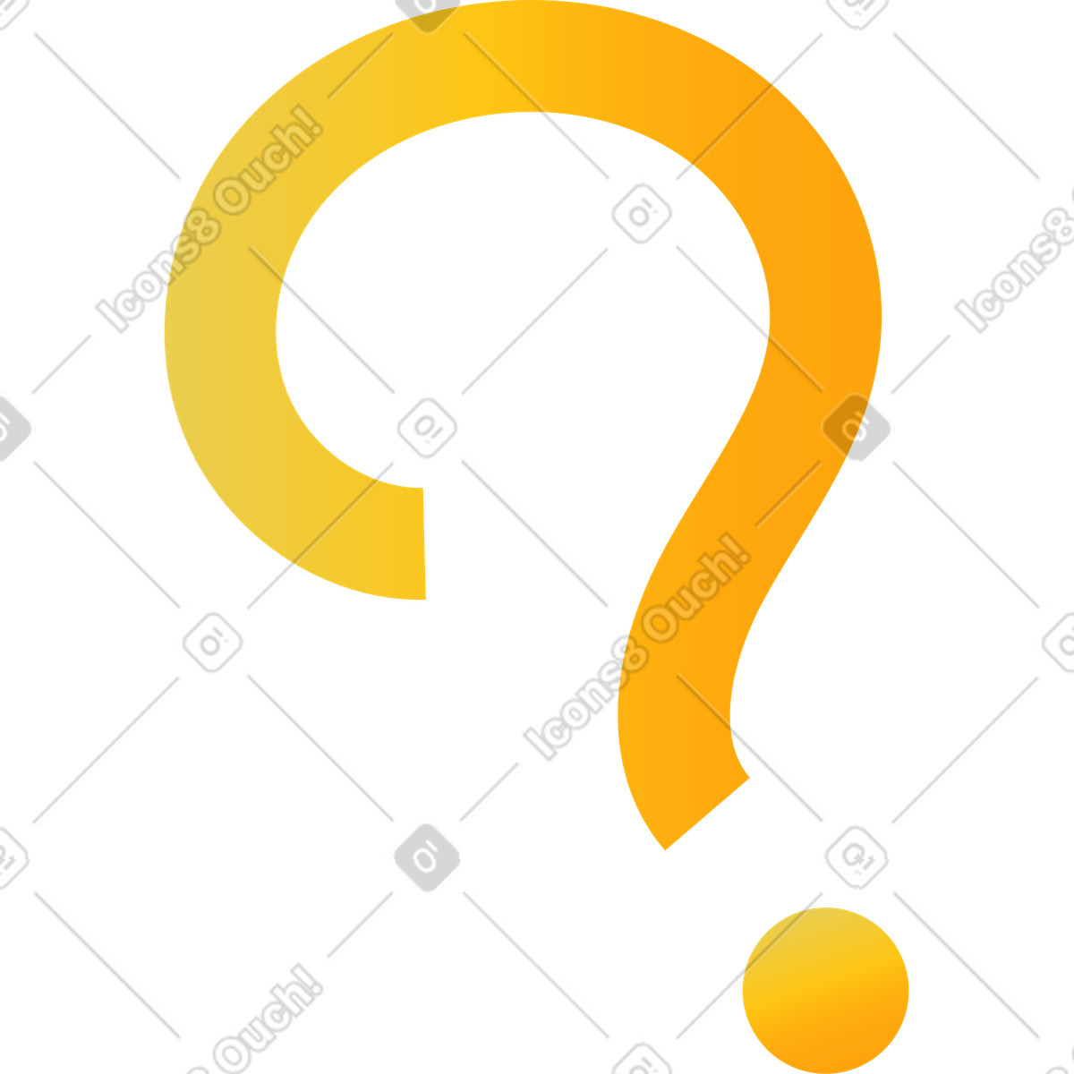 Question sign illustration in Buddy style download in PNG, SVG