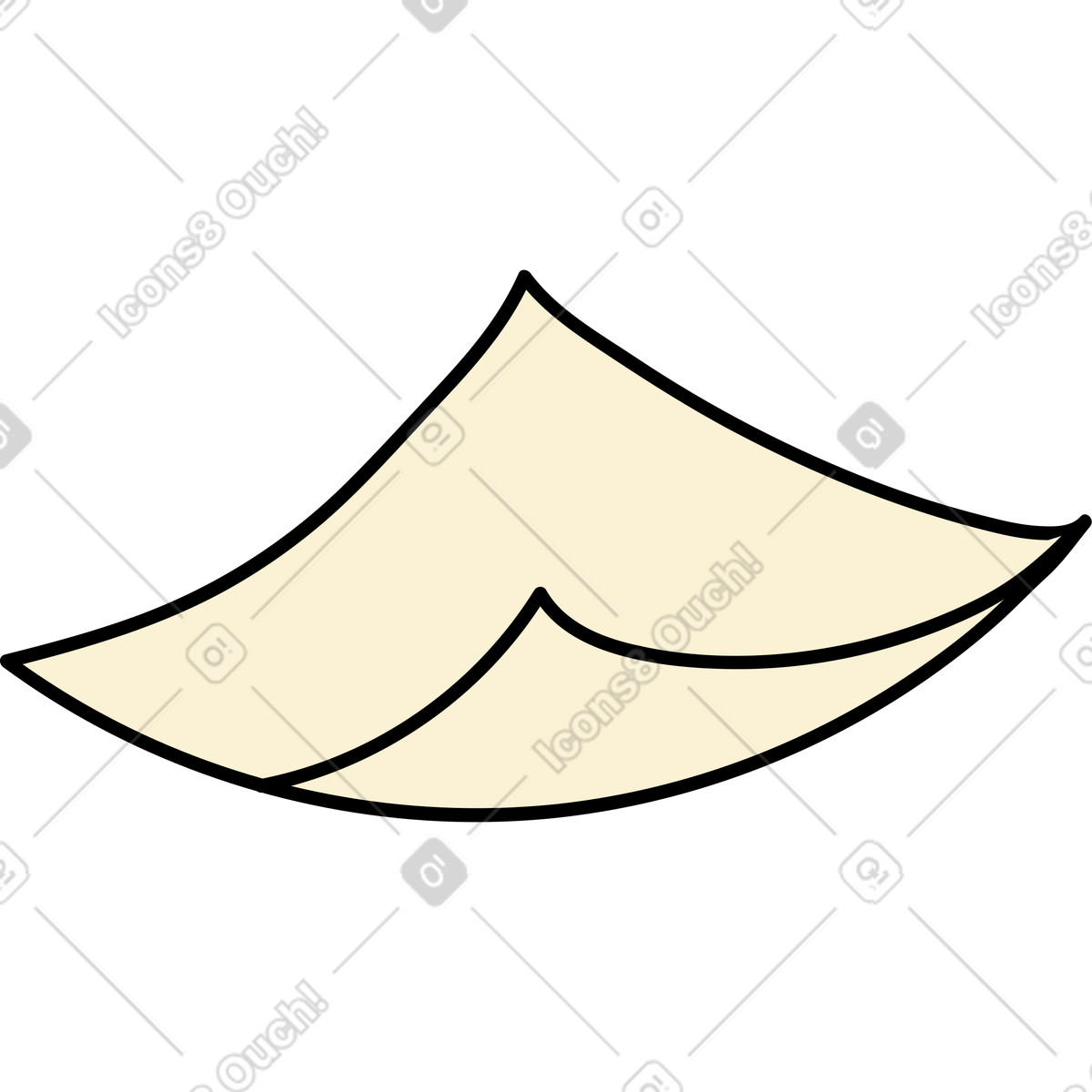 Ilustración Hoja de papel blanco en estilo Jelly a descargar en PNG y SVG