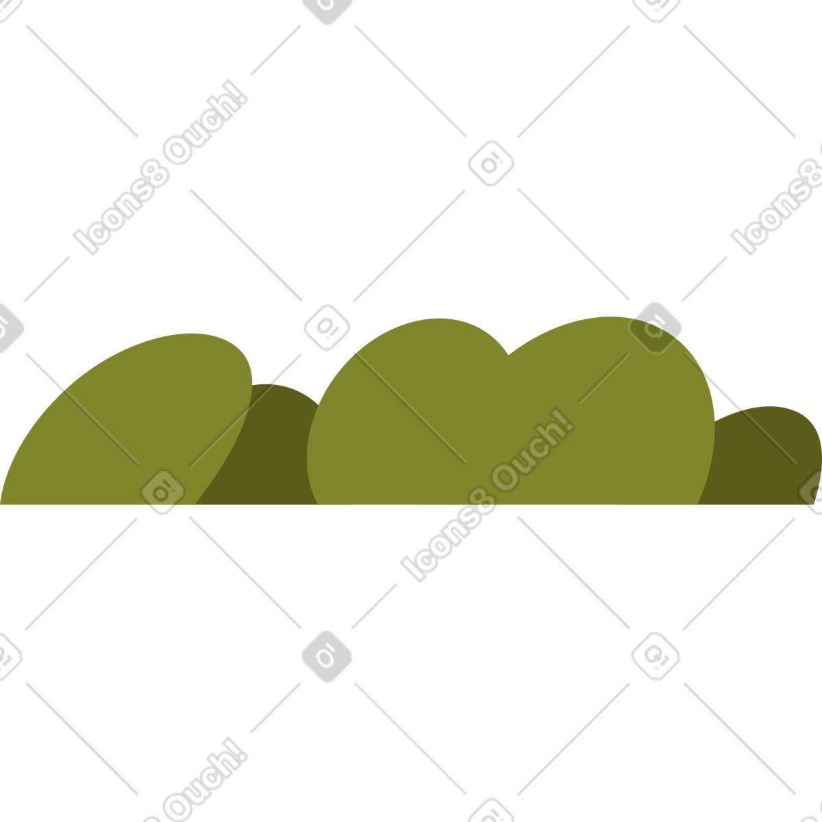 Illustration Bushes of green grass dans le style Dizzy à télécharger aux formats PNG, SVG