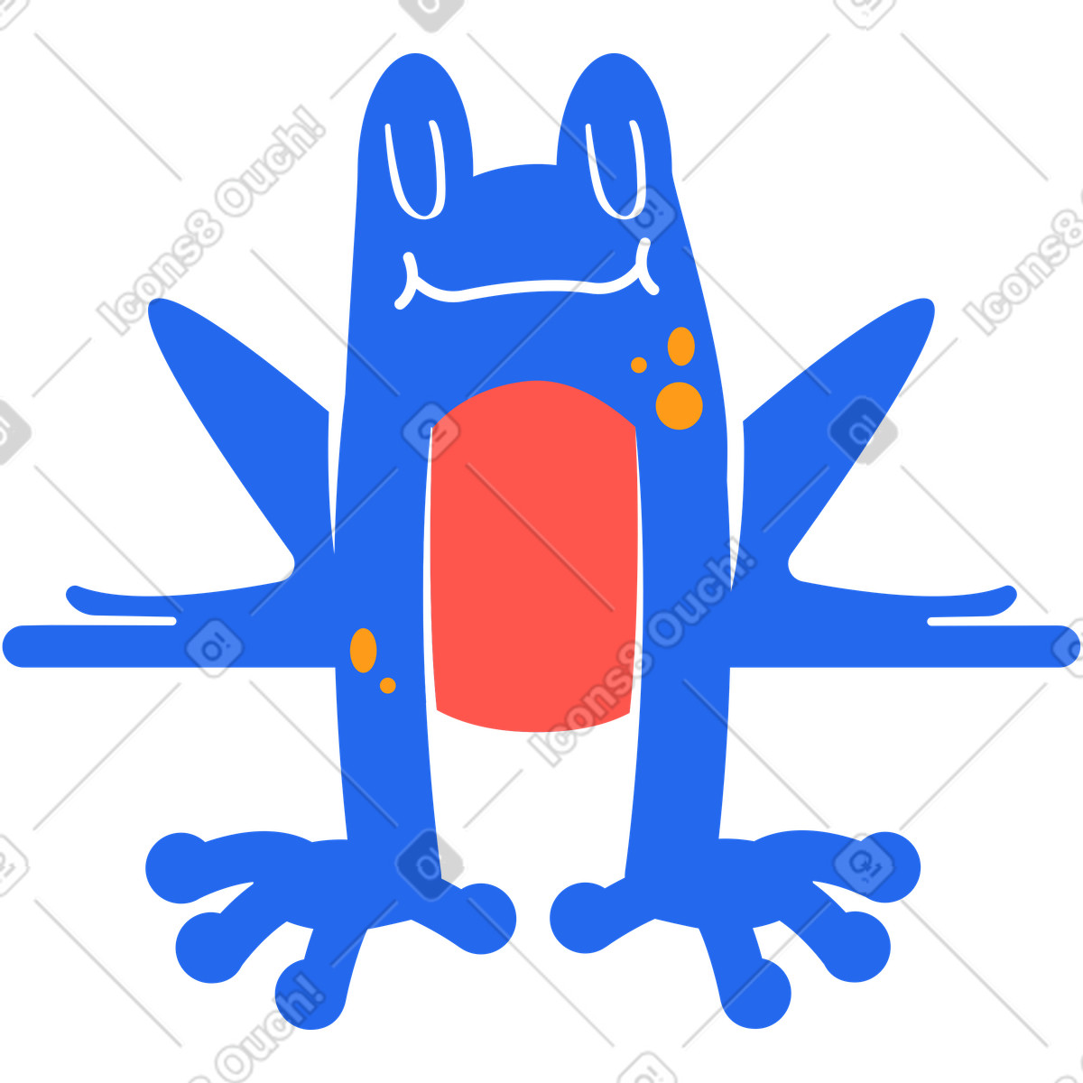 Frosch-Illustration im Kingdom-Stil als Download in PNG, SVG