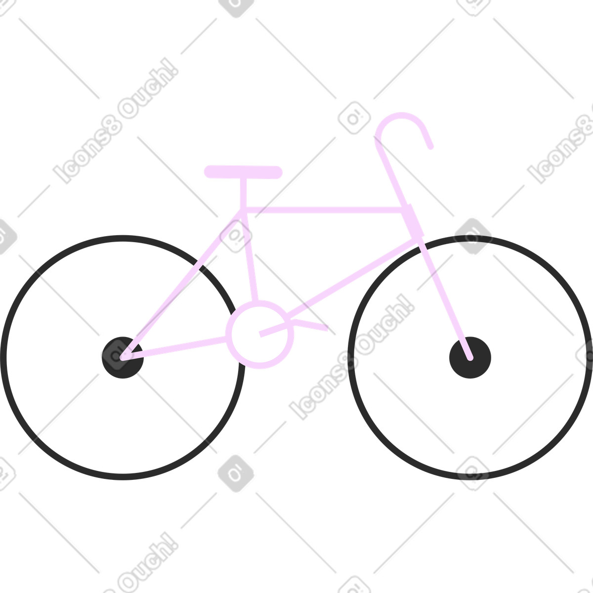 Illustration Vélo dans le style Marginalia à télécharger aux formats PNG, SVG