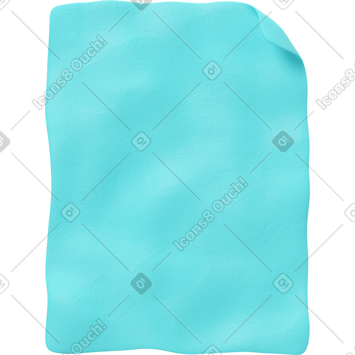 Illustration Icône de fichier bleu dans le style 3D Plastilina à télécharger aux formats PNG, SVG
