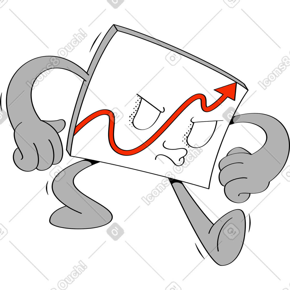 Die grafik geht stolz nach oben illustration in PNG, SVG