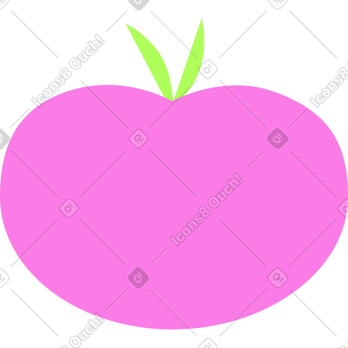 Ilustración Tomate en estilo Mellow a descargar en PNG y SVG